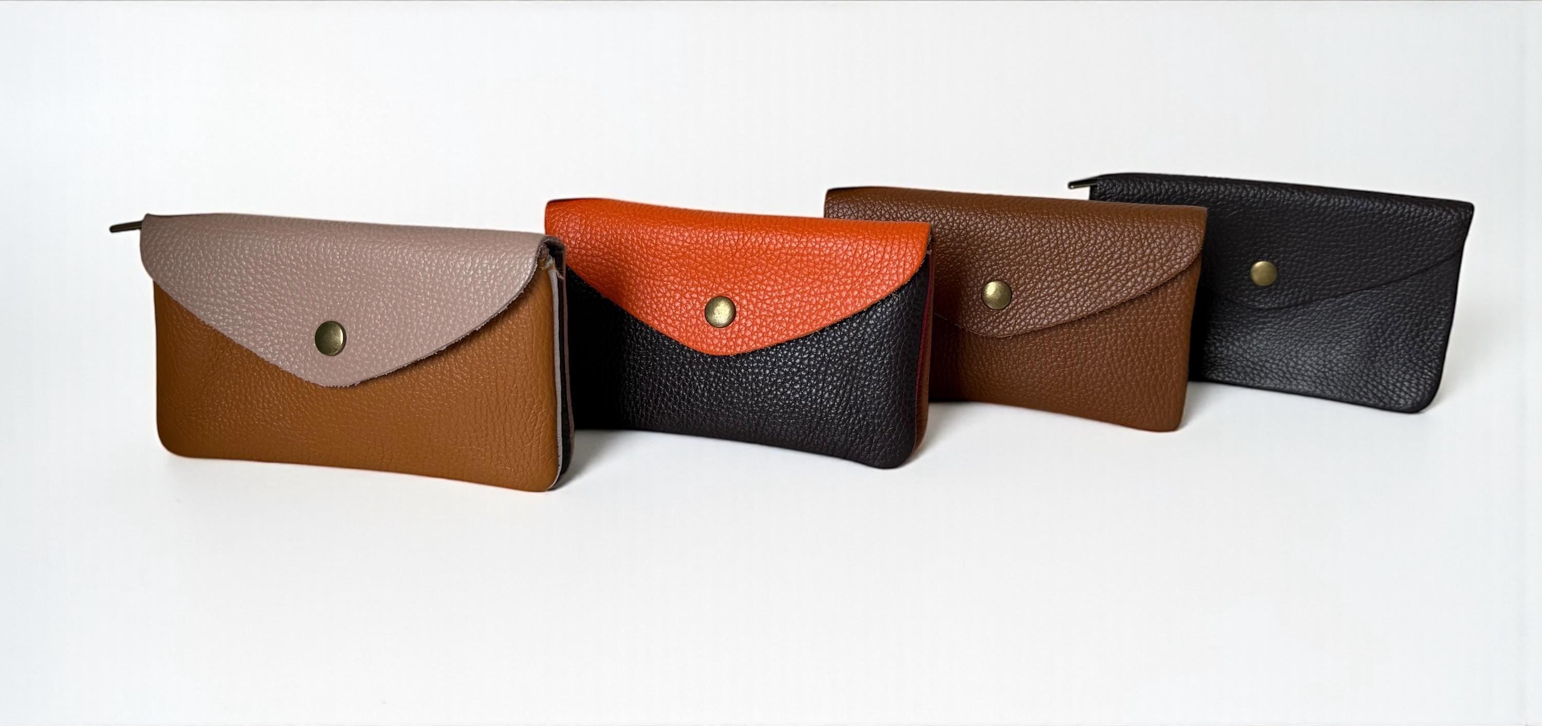 Unisex quiet luxury genuine pebbled Italian leather wallet