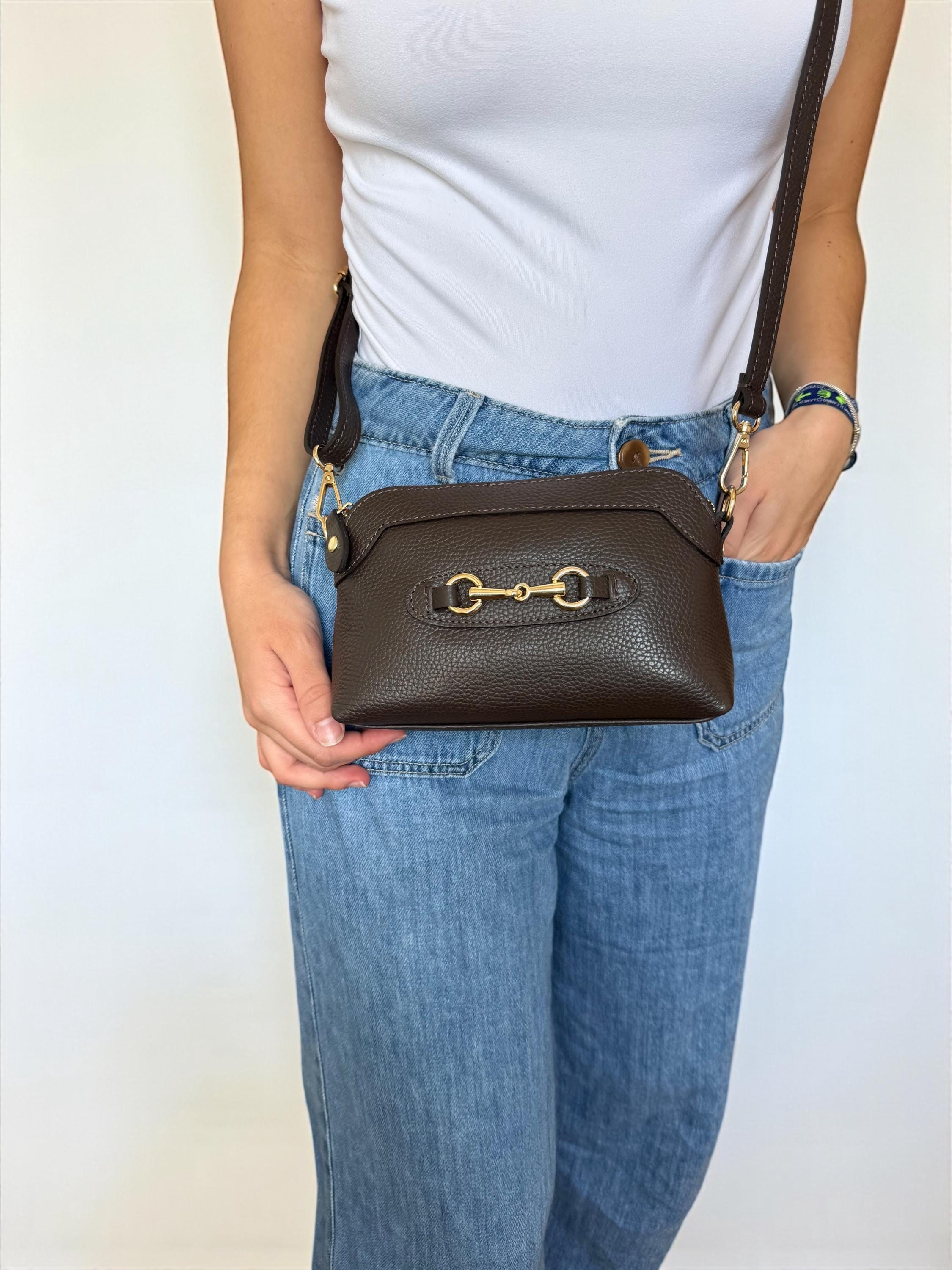 evening quite luxury genuine pebbled leather crossbody bag Paloma Palomo