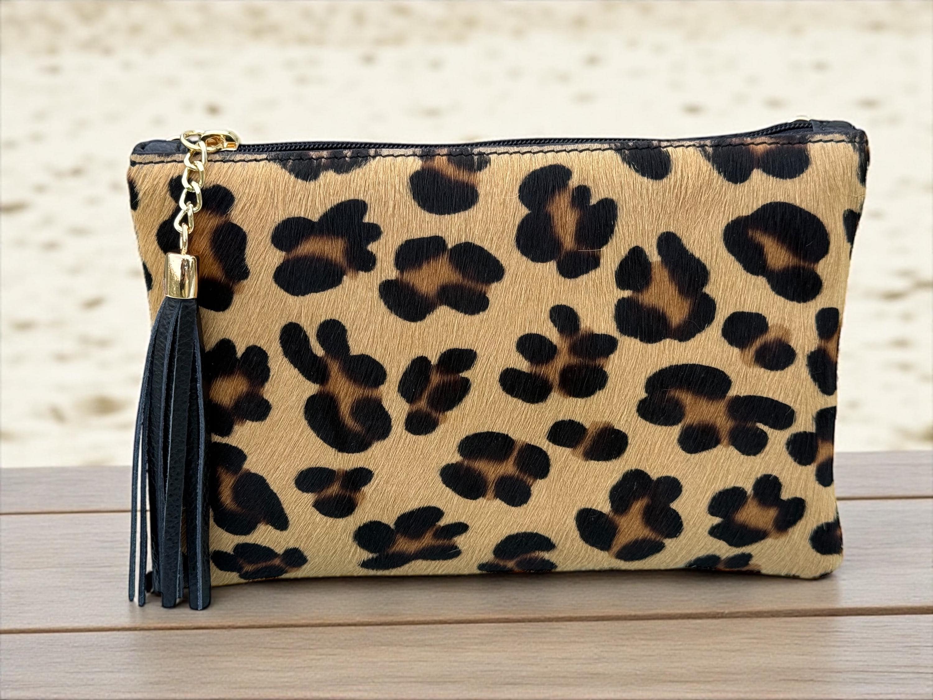 leopard pony heart Italian bag