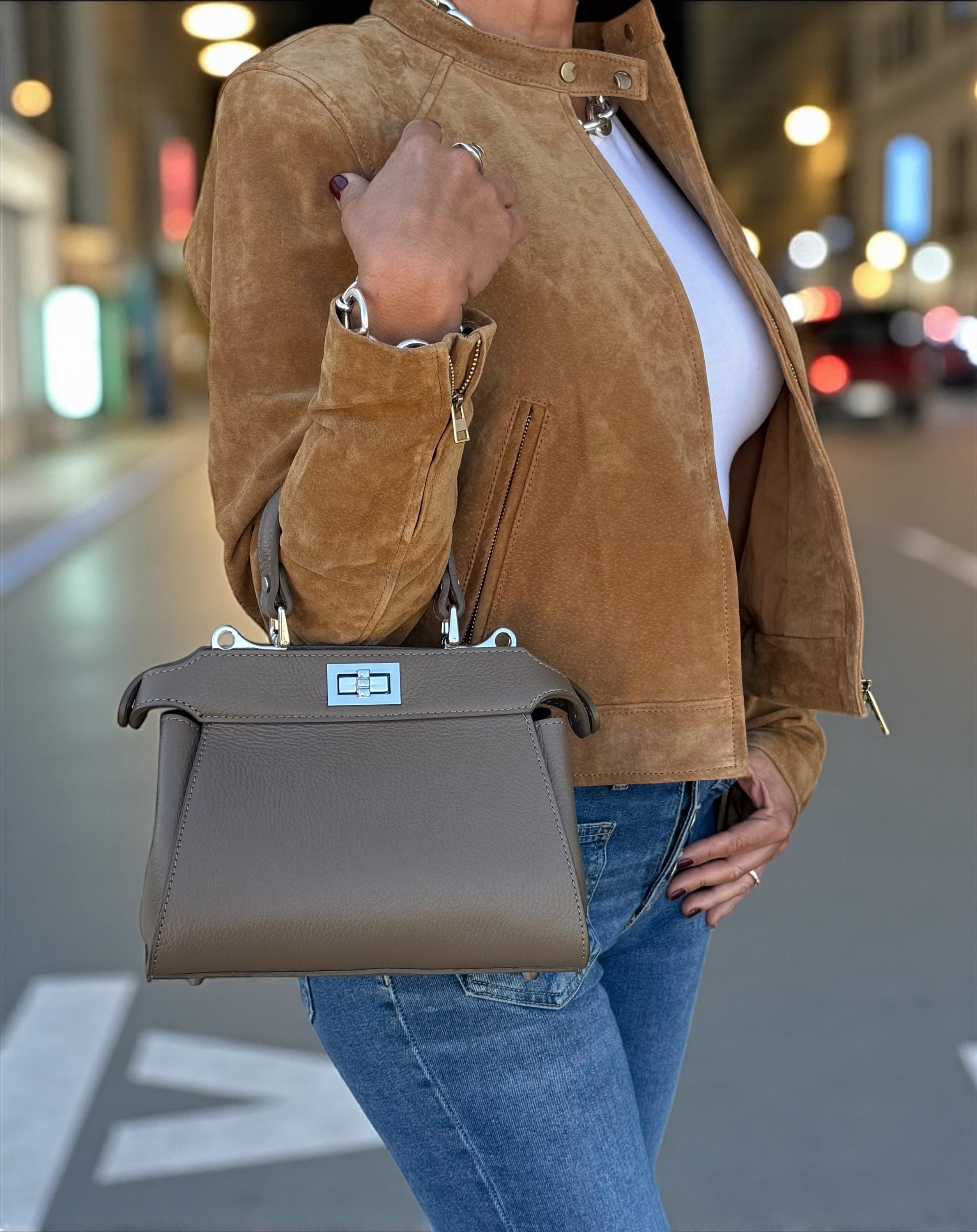 classic leather handbag