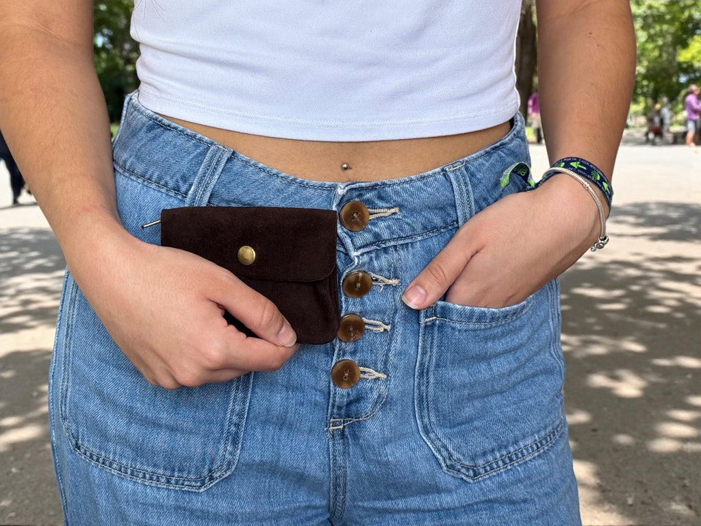 urban style suede wallet